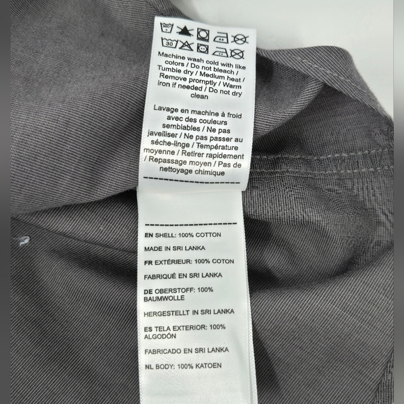 UNTUCKIT SANGIOVESE-WF BUTTON UP DRESS SHIRT TOP GREY COTTON MEN XXX LARGE 3X - Picture 11 of 13